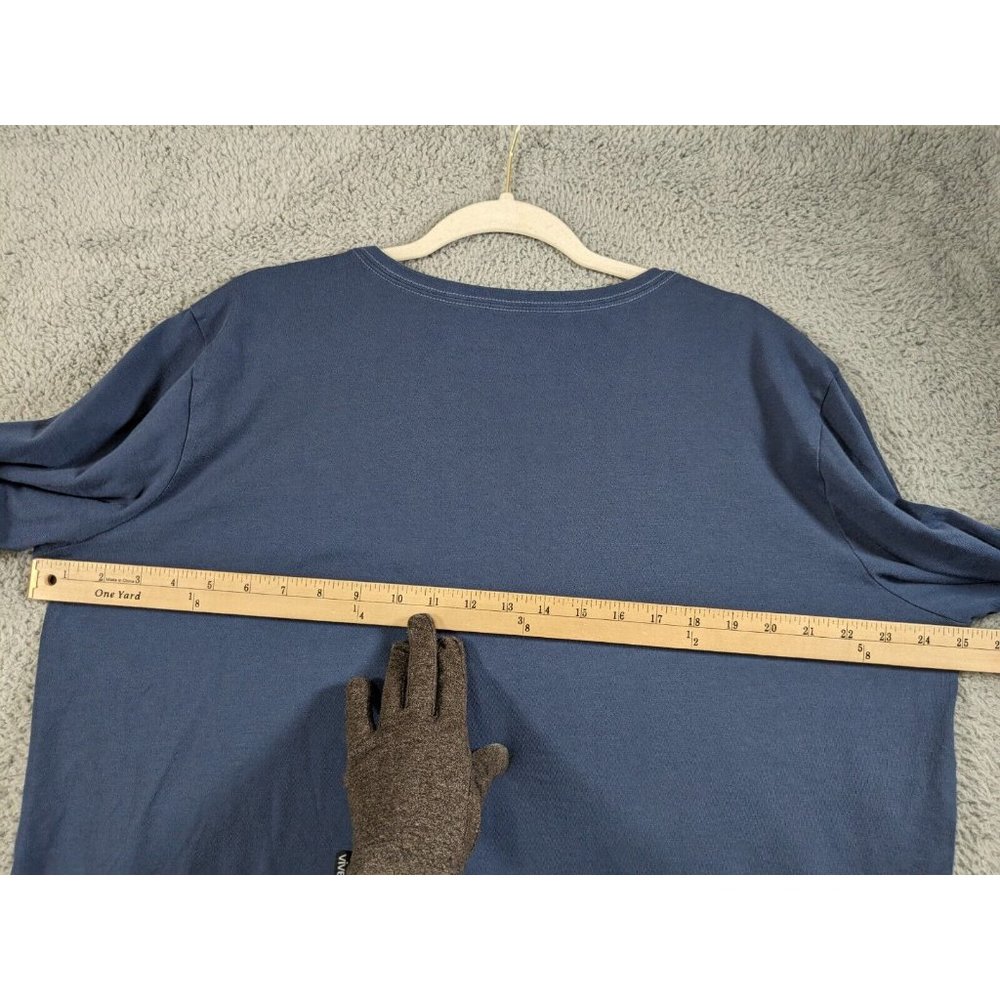 Life is Good Shirt XXL Crusher Long Sleeve T V Neck Fox Wildlife is Good Blue - Picture 6 of 13